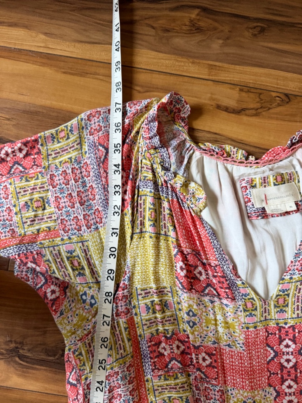 Anthropologie Printed Boho tiered mini dress - Picture 9 of 9